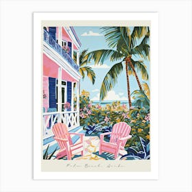 Poster Of Palm Beach, Aruba, Matisse And Rousseau Style 4 Art Print