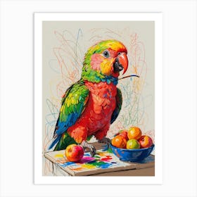 Parrot Painting Art Print