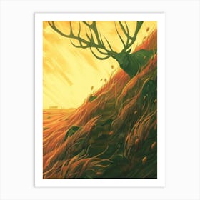 Deer In The Grass 2 Art Print