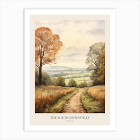 The South Downs Way England Uk Trail Poster Art Print
