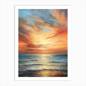 Sunset At The Beach Art Print