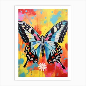 Pop Art Tiger Swallowtail Butterfly 1 Art Print