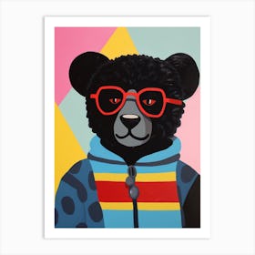 Little Black Panther 1 Wearing Sunglasses Art Print