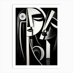 Unity Abstract Black And White 1 Art Print
