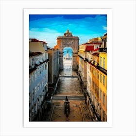 Arco De Rua Augusta, Baixa, Lisbon, Portugal Art Print