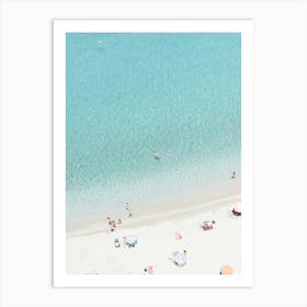 Aerial View Of A Beach In Italy 1 Art Print