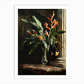 Baroque Floral Still Life Heliconia 4 Art Print