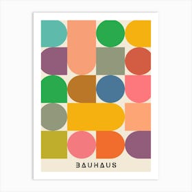 Multicolour Geometric Bauhaus Art Print