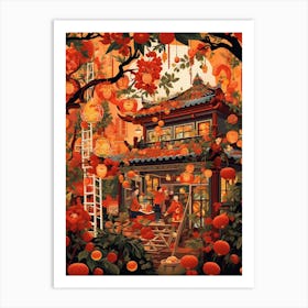 Chinese New Year Decorations 5 Art Print