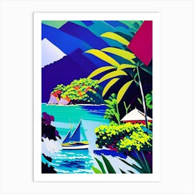 Ilha Grande Brazil Colourful Painting Tropical Destination Art Print