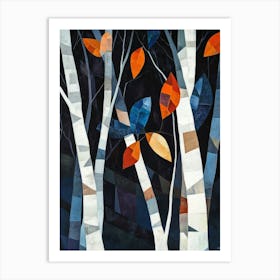 Colorful Trees In The Forest Art Print