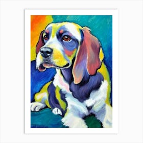 Petit Basset Griffon Vendeen Fauvist Style Dog Art Print
