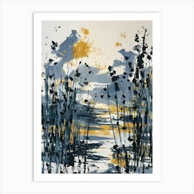 Reeds At Sunset Art Print