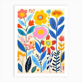 Flowers 32, Matisse style, Floral texture Art Print