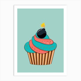 Cupcake Bomb Art Print