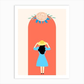 Illustration Of A Woman In A Dress Art Print