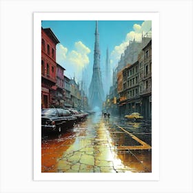 City after the rain Art Print