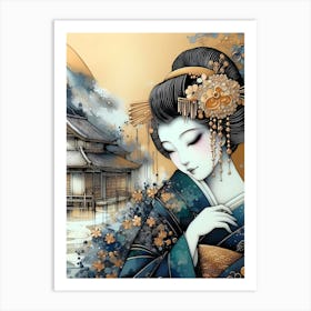 Creativel Geisha Illustration 101 Art Print