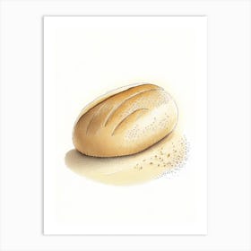 Soft Roll Bread Bakery Product Quentin Blake Illustration Art Print