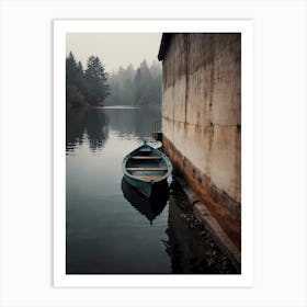 Boat On A Lake Art Print