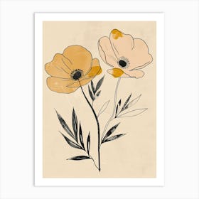 Kathmandu Flower Market Boho Minimalist Style Art Print