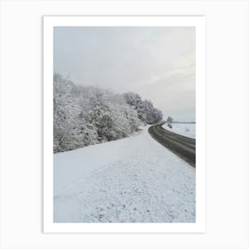 Snowy Road Art Print