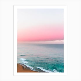 Amadores Beach, Gran Canaria, Spain Pink Photography 1 Art Print