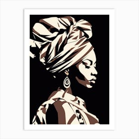 African Woman In A Turban 15 Art Print