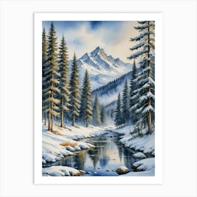 Beautiful Winter Landscape 1 Art Print