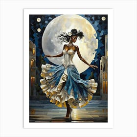 Dancer In The Moonlight Art Print