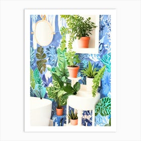 Tropical Bathroom 4 Art Print