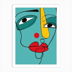 Abstract Portrait Of A Woman 99 Art Print