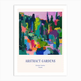 Colourful Gardens Butchart Gardens Canada 3 Blue Poster Art Print