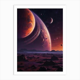 Planets In Space 2 Art Print