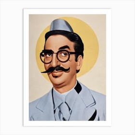 Groucho Marx Retro Collage Movies Art Print