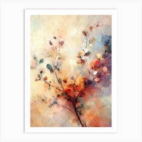 Abstract Plant Painting 1 Art Print