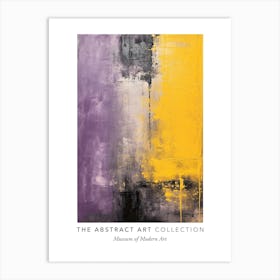 Lilac And Yellow Abstract Painting 3 Exhibition Poster Art Print