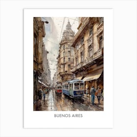 Buenos Aires Watercolor 2 Travel Poster Art Print