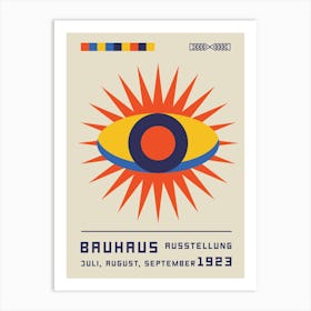 Bauhaus Colorful Eye Geometric Art Print