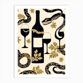 Snakes & Wines Art Print