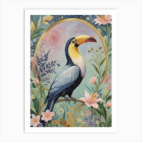 Pastel Tropical Toucan Art Print