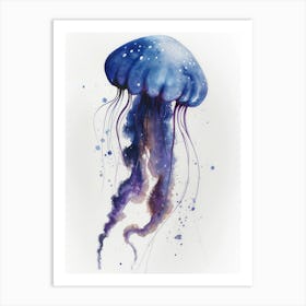 Watercolor Of A Jellyfish Art Print