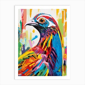 Colourful Bird Painting Pheasant 6 Art Print