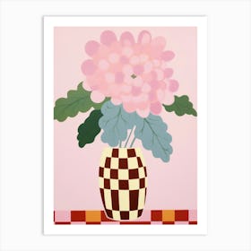 Hydrangeas Flower Vase 2 Art Print