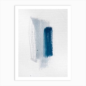 Aquarelle Meets Pencil Mint Blue Art Print