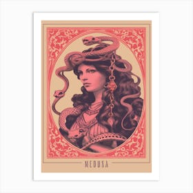 Medusa Pink Tarot Card 3 Art Print