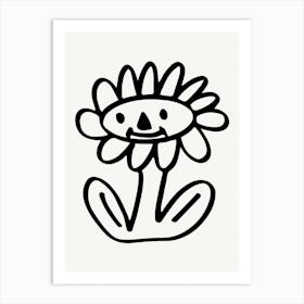 Doodle Flower Cute Illustration 1 Art Print