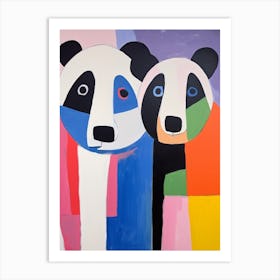 Colourful Kids Animal Art Giant Panda 2 Art Print