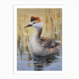 Bird Painting Grebe 4 Art Print