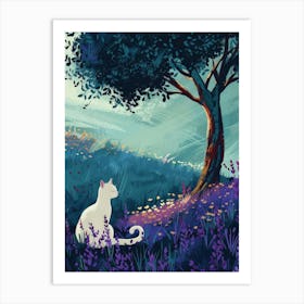 Cat In The Meadow 3 Art Print